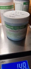 Reusche Vitreous Glass Paint Enamel Teal Blue Transparent