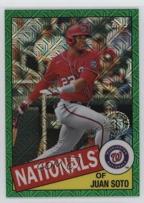 2020 Update Silver Pack 1985 Topps Chrome Baseball Green 79/99 Juan Soto 0l7e