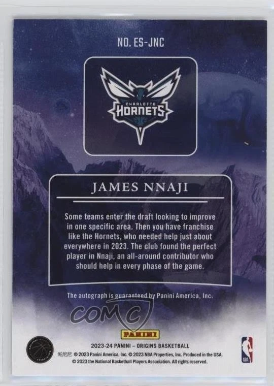 2023 Panini Origins Elevation Signatures /150 James Nnaji #ES-JNC Rookie Auto RC - Image 2 of 2