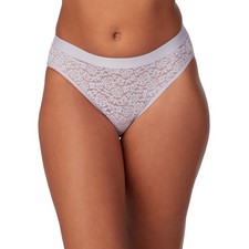 Maidenform Pure Comfort Lace Hi-Leg Bikini   Urban Lilac   Size M   Women  s