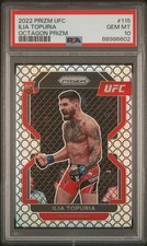 2022 Prizm UFC Ilia Topuria Rookie #115 Octagon Prizm /8 PSA 10 🚨POP 4🚨