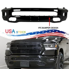 Diamond Black Front Bumper Lower Cover Face Bar Steel Fits Ram 1500 2019-2024