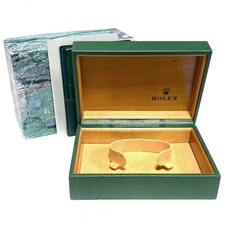 Rolex Uhrenbox grün Leder äußeres Gehäuse Booklet für 14000 authentische