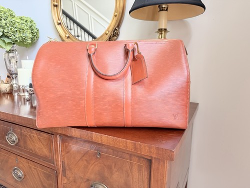 Louis Vuitton Cipango Gold Epi Leather Keepall 45 Leather US based shipping