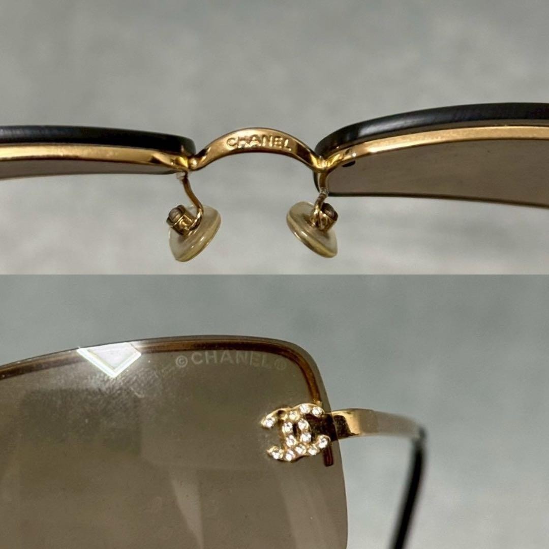 サングラス+メガネ Chanel Rimless Sunglasses Coco Logo Chanel Rimless Sunglasses Coco Logo, Stone Details, Used | eBay