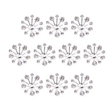 10x crystal Flower Bead Spacers End Necklace Bracelet