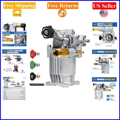 #ad 3 4quot; Shaft Pressure Washer Pump 3300 PSI for Honda Simpson Ryobi $93.49