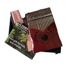 17 Key Kalimba Thumb Piano Finger Mbira Mahogany Wood Keyboard Music Instruments
