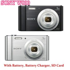 Sony Cyber-shot DSC-W800 20.1 MP 5x Optical Zoom Digital Camera Silver/ Black