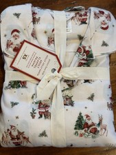 Pottery Barn Kids HOLLY JOLLY SANTA ADULT FLANNEL Pajama Set XS EXTRA-SMALL NEW