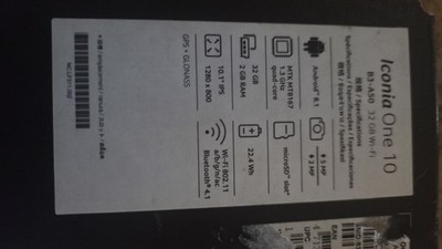 Acer Iconia One 10 Tablet Used In Box