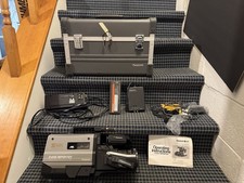1990 Panasonic AG-450 S-VHS Camcorder w/Case & More, ***Powers on Screen Fuzzy