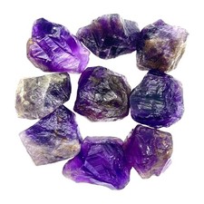 9 Pcs Natural Untreated Amethyst Rough 22-29mm Stunning Purple Loose Gemstones