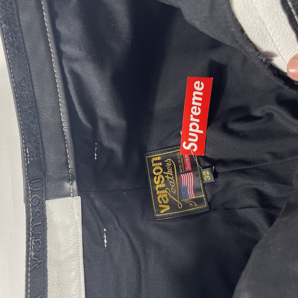 Supreme Tekken Yohji Yamamoto Vanson Leather Pants Size 32 Red
