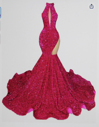 Women's Sexy Sequin Pageant Prom Evening Formal Maxi Dress Size 20 Pink T2397