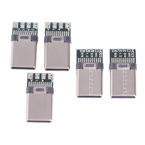5/10Pcs USB 3.1 Type C Male DIY Solder Cable Plug Connector Socket PC B KDt2 - Photo 9 sur 14