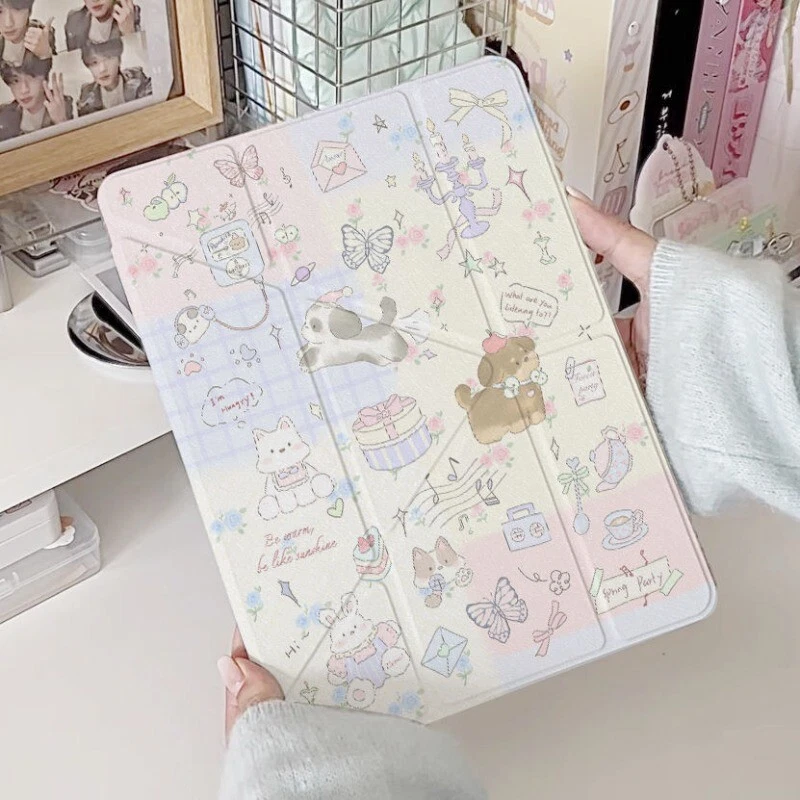 Cartoon Case for Ipad 5 6 7 8 Pro 2021 2024 Air 1 2 3 4 Shockproof Kawaii Animal - Image 2 of 4