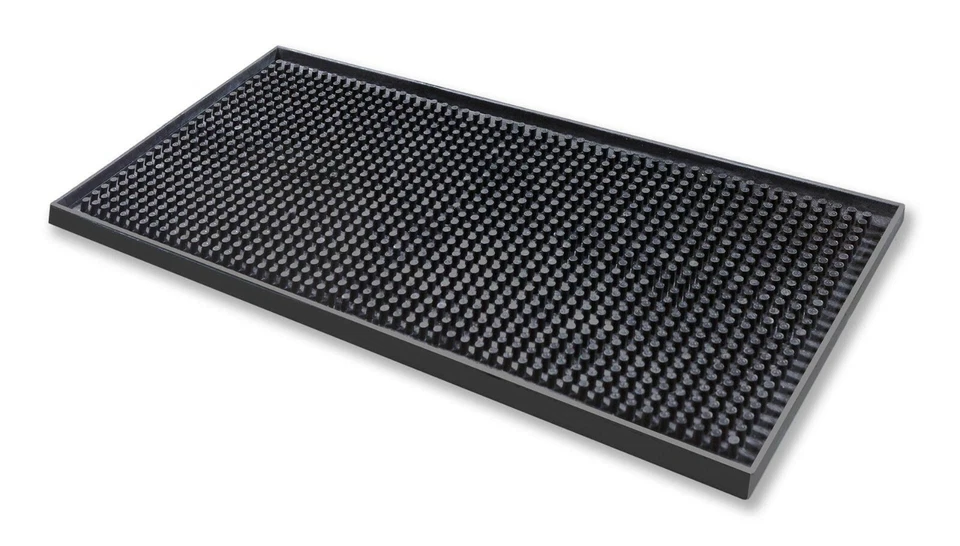 Schwarze Gummi Tropfmatte Läufer Glas Gastronomie Bier Getränk Bar Kneipe 15 cm x 30 cm - Bild 1 von 1