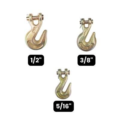 #ad Heavy Duty G70 5 16quot; 3 8quot; 1 2quot; Tow Chain Clevis Grab Hook for Flatbed Trailer $130.46