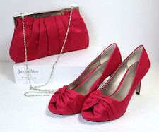 NEW Jacques Vert Cerise Pink Court Shoes  Size 6 (39) & Pristine Matchine Bag
