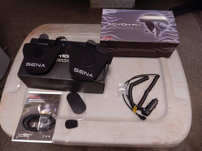 NOS Sena Bluetooth Stereo Headset & Intercom for Half Helmet SPH10H-FM 843-01121