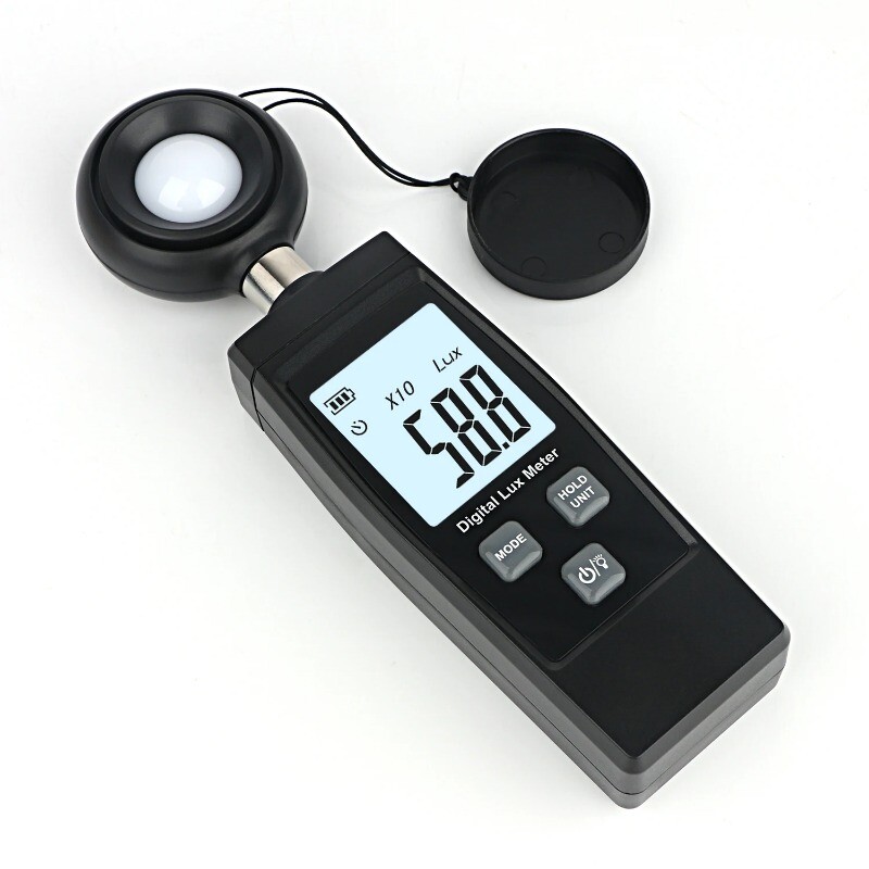 Digital Lux Meter - 0-200,000 Lux Light Meter For Home, Farm & Stage Lighting