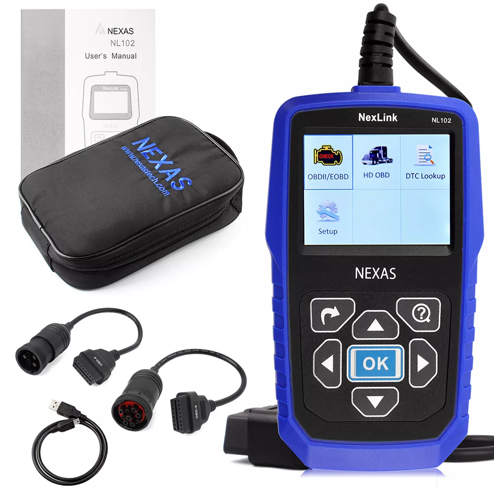 Universal Heavy Duty Diesel Truck Scanner Diagnostic Tool OBD2 HD Code  Reader