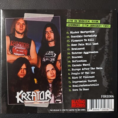 KREATOR Munich After The Rain Live 1993 CD*NEW* Sodom,Slayer