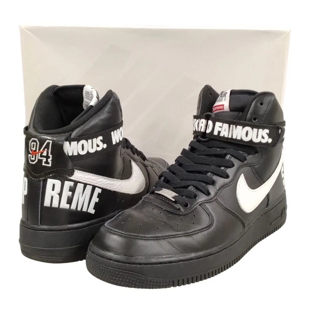NIKE x SUPREME 698696 010 AIR FORCE 1 HIGH SUPREME SP authentique / 36713
