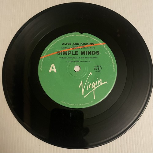 Simple Minds Alive And Kicking Vinyl Record 7” 45 RPM VS-817 Virgin Records 1985 - Picture 20 of 24