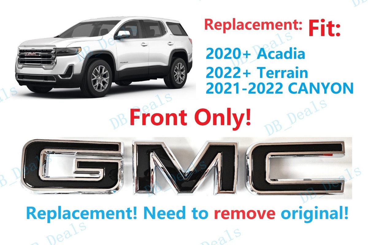 Gmc Emblem Light Up Front Chrome GMC Emblem For 2020-25 Acadia 2021-25 Terrain 2021 - 2022 Canyon EB Black Gmc Emblem For Grill