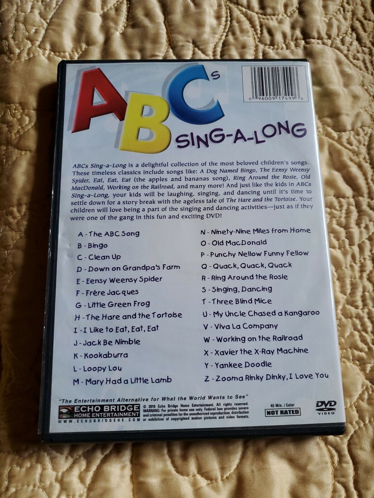 Abcs Sing A Long Blu Ray Disc 10 Dvd Cd For Sale Online Ebay