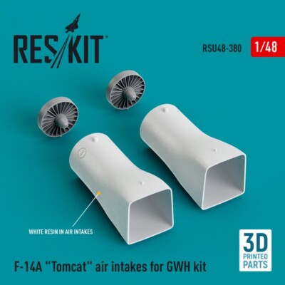 Reskit RSU48-0380 F-14A Tomcat air intakes (GWH) (3D Printed) 1/48