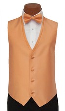 Men's Jean Yves Orange Tuxedo Vest with Bow Tie Free Shipping Size ML Tall