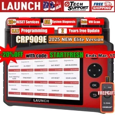 2025 LAUNCH CRP909E Pro Full System Diagnostic Tool OBD2 Scanner Coding TPMS