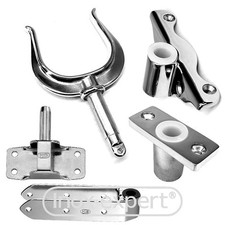 Ruderdollen Edelstahl VA Ruderanlage Rudergabel Niro Ruderhalter Ruder Halterung