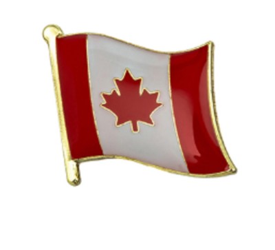 1,6x1,5cm Kanada Welle 2D Flagge Brosche Gold Pin Anstecker Canadian Flags Maple Leaf