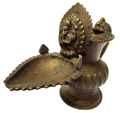 Ancienne lampe à huile de culte Sukunda - représentation de Ganesh - Népal - XIX - Photo 1/4