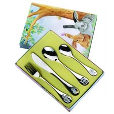 Pintinox set 4 posate per bambino in acciaio inox 18/10 con scatola
