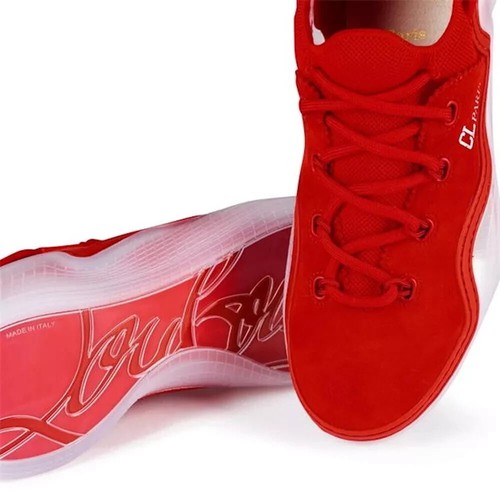 NUEVO EN CAJA Christian Louboutin Arpoador Donna Suela Transparente Rojo Gamuza Zapatillas Para Hombre 42 9 - Imagen 11 de 12
