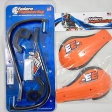Enduro Engineering Evolution II Black 1-1/8" EVO 2 Orange Plastic Handguards NEW