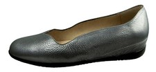 Wonders Shoes Woman Ballet Pumps Silver With Wedge Leather - Elegance & Comfort