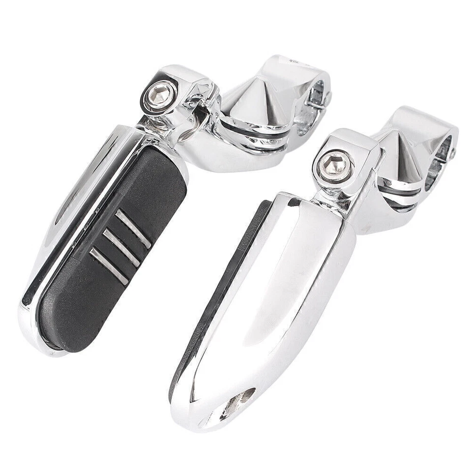 1/4" Short Angled Highway Streamliner Bar Foot Peg Mount for Harley Elctra Glide Foto 4 de 4
