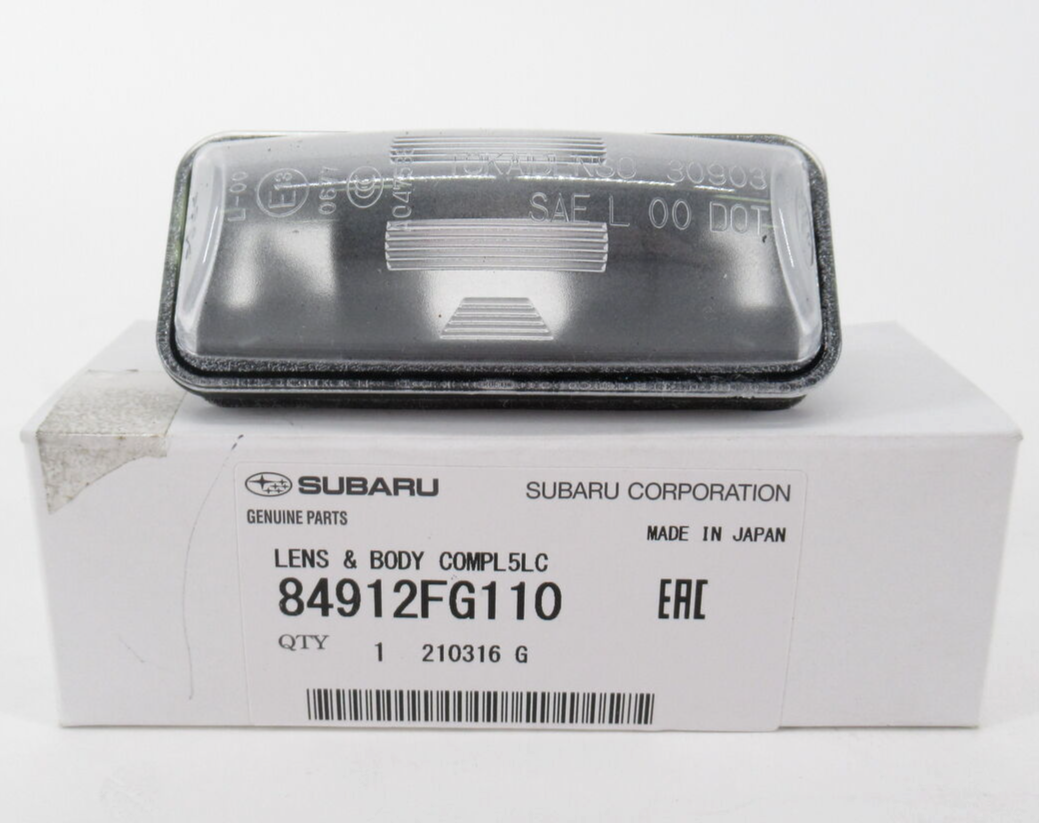Genuine OEM Subaru 84912FG110 Rear License Plate Lamp Lens Assy