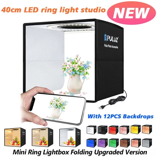 PULUZ 25 / 40cm Portable LED Photo Light Box Tent Photo Cube Studio Photography