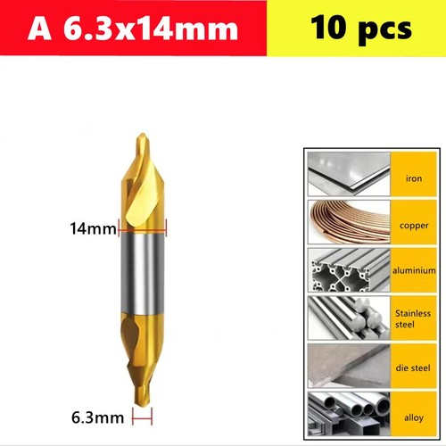 Type A Center Drill 0.5-10mm W6542 HSS Titanium Plated,used for Metal Processing - Picture 25 of 41