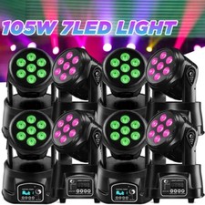 8PCS RGBW 7LED Moving Head Stage Lighting DJ DMX Beam Bar Disco Club Party Light