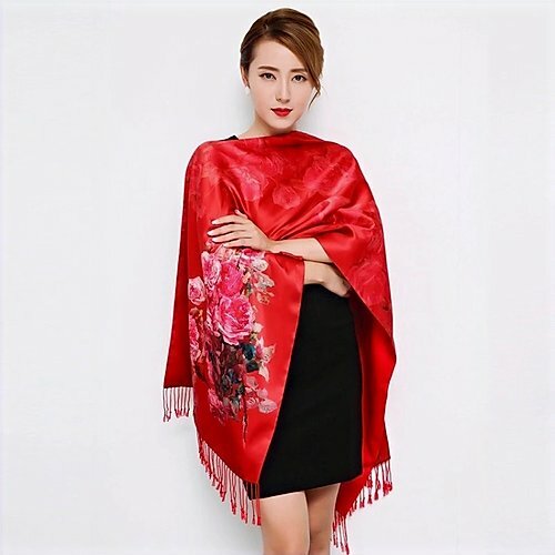 Rose Silken Cashmere Pashmina