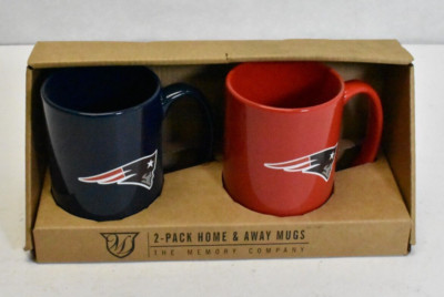 New England Patriots The Memory Company 2 Pack Home & Away Coffee Mugs 12 oz