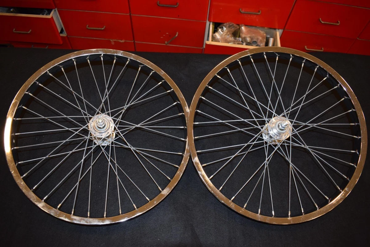 ARAYA steel chrome wheel set 36 h 20x2.125 Maillard Diabolo old 